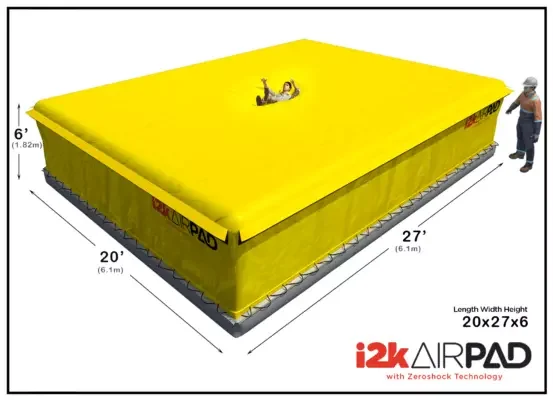 i2kairpad Inflatable Fall Protection 20x27x6