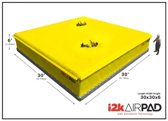 i2kairpad Inflatable Fall Protection 30x30x6